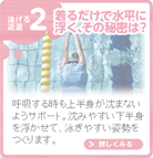 着るだけで水平に浮く水着...その秘密は？